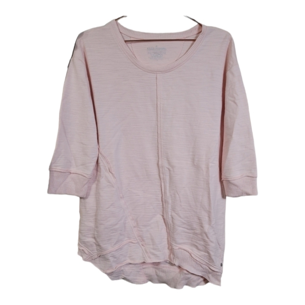 Neon Buddha Pink Terry Cloth Assymetrical Top Sweatshirt Small